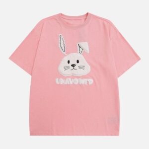 Embroidered 3D Rabbit Tee